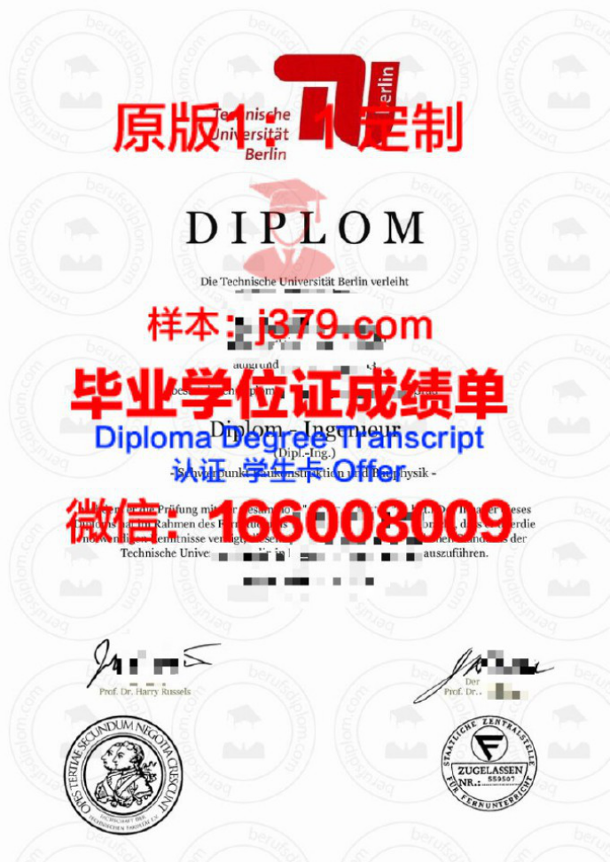 德国柏林自由大学毕业证 Freie Universität Berlin diploma