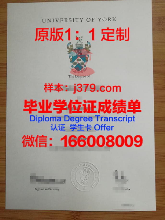 宾州约克学院毕业证学位文凭学历Diploma